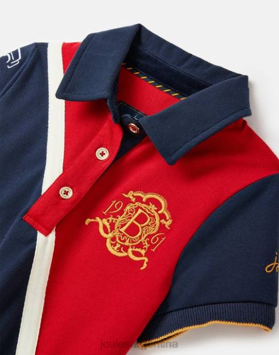 Joules polo burghley 2-12 años chicas rojo oscuro vestir 64BB329
