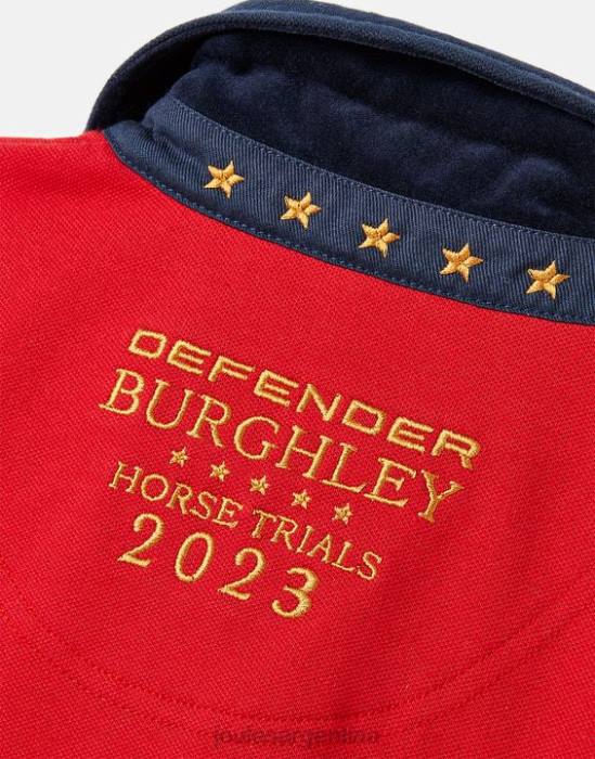 Joules polo burghley 2-12 años chicas rojo oscuro vestir 64BB329