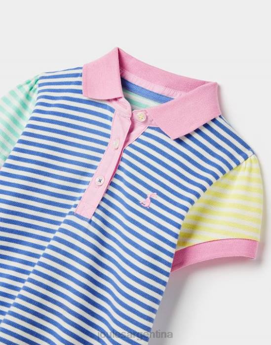 Joules polo rayas morgan 2-12 años chicas raya múltiple azul vestir 64BB255