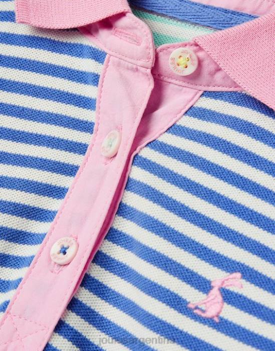 Joules polo rayas morgan 2-12 años chicas raya múltiple azul vestir 64BB255