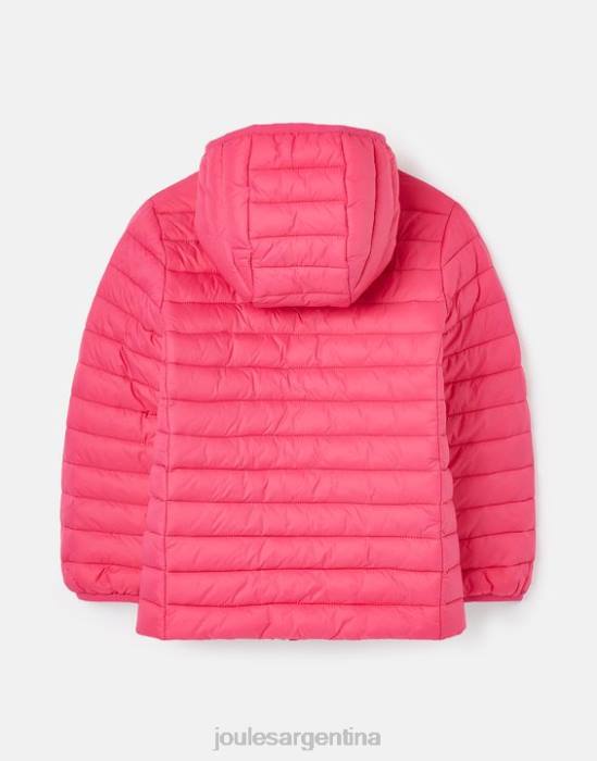 Joules Chaqueta acolchada plegable y reciclada resistente a la lluvia Kinnaird 1-12 años chicas Rosa brillante vestir 64BB279