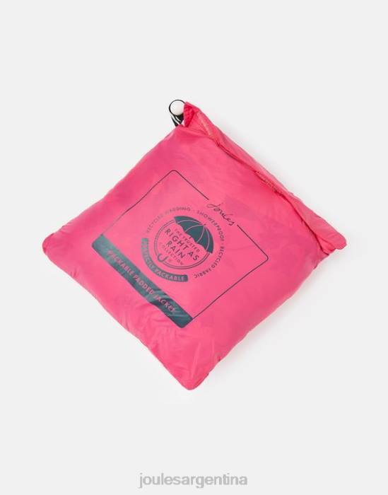 Joules Chaqueta acolchada plegable y reciclada resistente a la lluvia Kinnaird 1-12 años chicas Rosa brillante vestir 64BB279