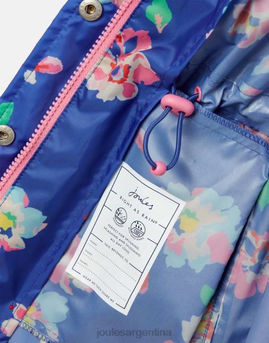 Joules chaqueta plegable golightly 2-12 años chicas flores azules vestir 64BB305