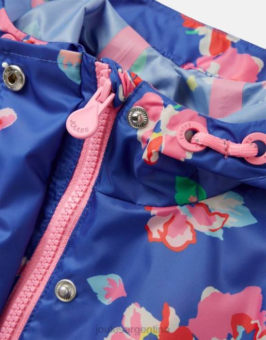 Joules chaqueta plegable golightly 2-12 años chicas flores azules vestir 64BB305