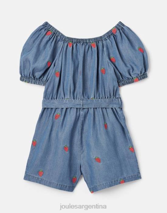 Joules mono betty con cuello cuadrado 2-12 años chicas cambray fresa vestir 64BB280