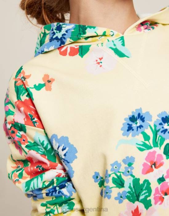 Joules sudadera con capucha ligera abbie 2-12 años chicas amarillo pastel vestir 64BB282