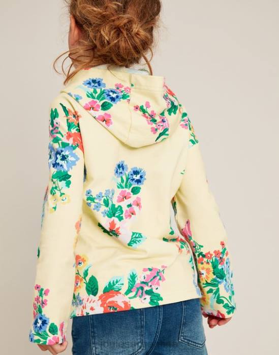 Joules sudadera con capucha ligera abbie 2-12 años chicas amarillo pastel vestir 64BB282