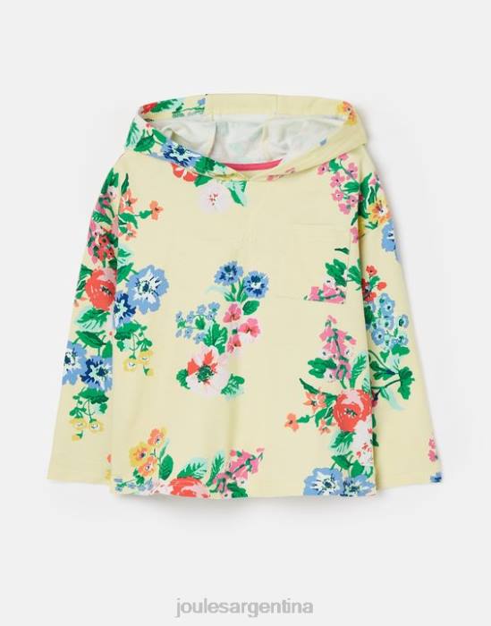 Joules sudadera con capucha ligera abbie 2-12 años chicas amarillo pastel vestir 64BB282