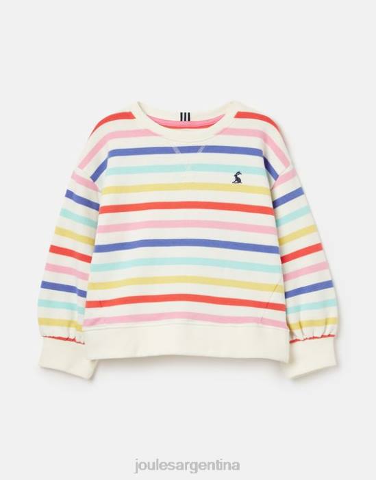 Joules sudadera cuello redondo arce 2-12 años chicas raya múltiple vestir 64BB267