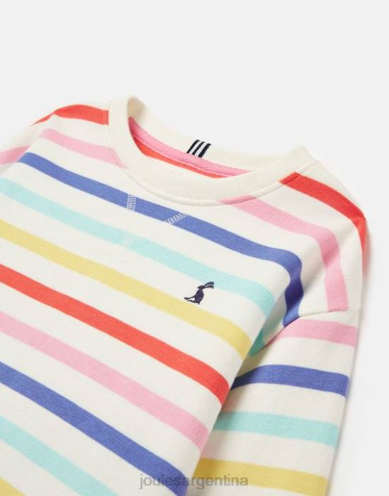 Joules sudadera cuello redondo arce 2-12 años chicas raya múltiple vestir 64BB267