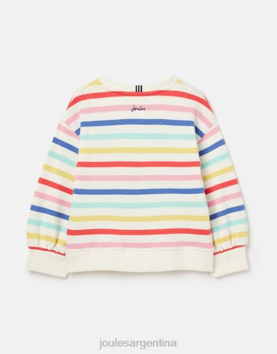 Joules sudadera cuello redondo arce 2-12 años chicas raya múltiple vestir 64BB267