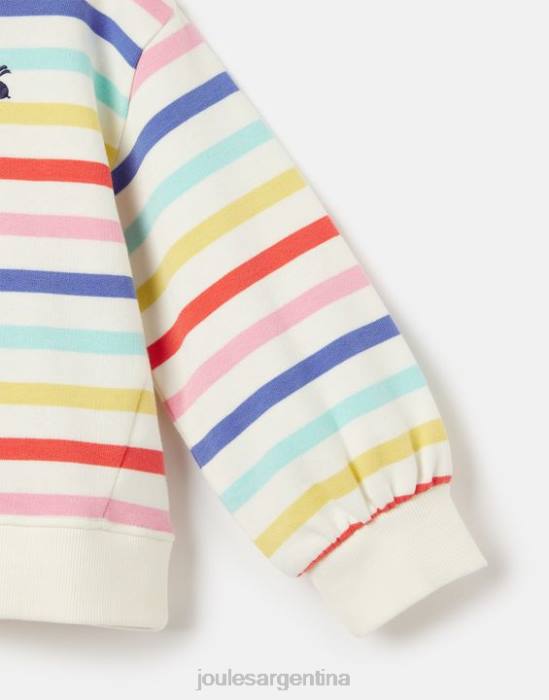 Joules sudadera cuello redondo arce 2-12 años chicas raya múltiple vestir 64BB267