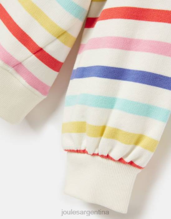 Joules sudadera cuello redondo arce 2-12 años chicas raya múltiple vestir 64BB267