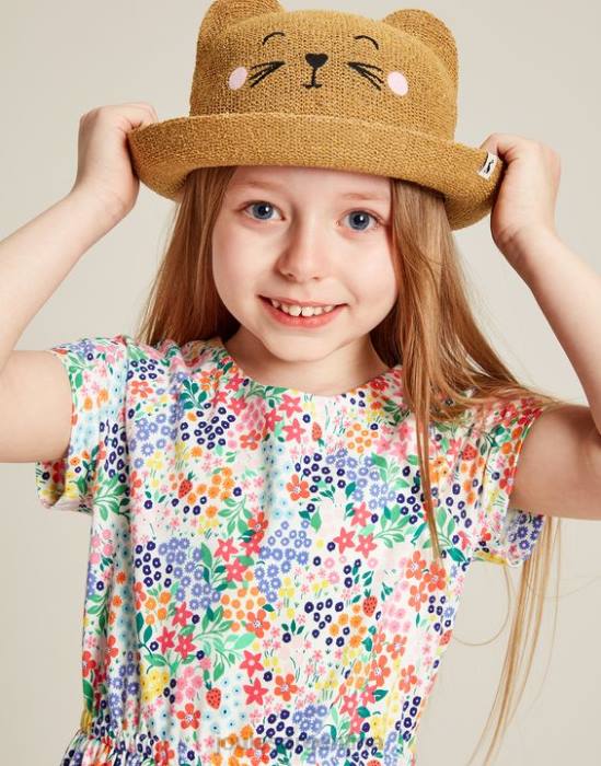 Joules vestido de punto de manga corta jude 2-12 años chicas florecitas de fresa vestir 64BB274