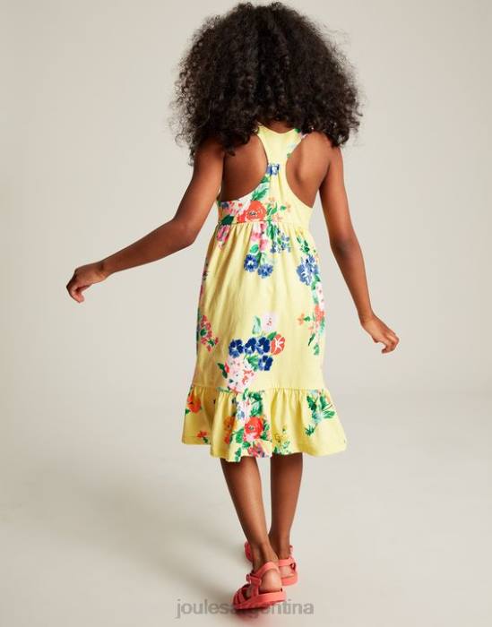 Joules vestido juno de punto a capas 2-12 años chicas amarillo pastel vestir 64BB285