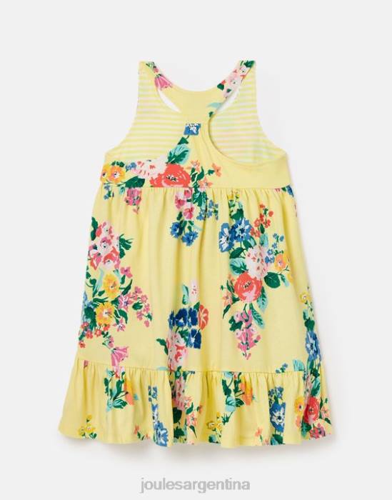 Joules vestido juno de punto a capas 2-12 años chicas amarillo pastel vestir 64BB285