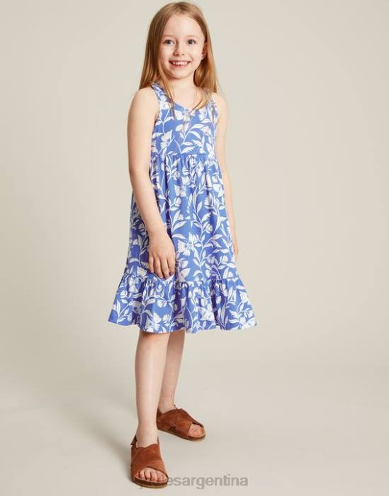 Joules vestido juno de punto a capas 2-12 años chicas mariposa azul vestir 64BB317