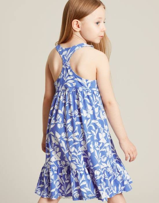 Joules vestido juno de punto a capas 2-12 años chicas mariposa azul vestir 64BB317