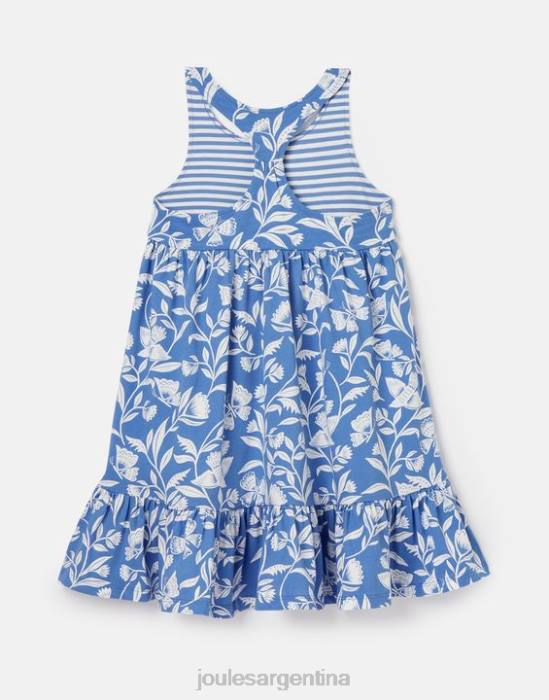 Joules vestido juno de punto a capas 2-12 años chicas mariposa azul vestir 64BB317
