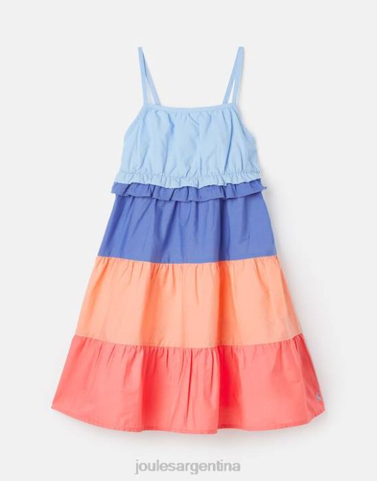 Joules vestido trapecio theadora 5-12 años chicas bloque de color vestir 64BB314