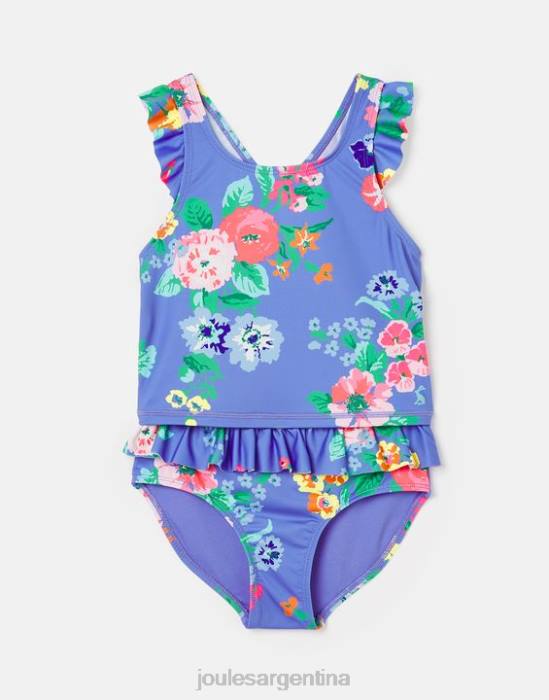 Joules laurielle tankini 2-12 años chicas flores azules vestir 64BB319
