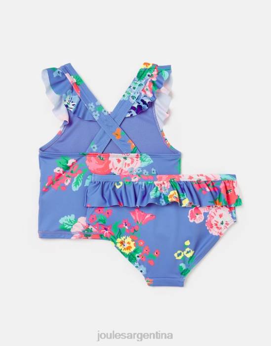 Joules laurielle tankini 2-12 años chicas flores azules vestir 64BB319