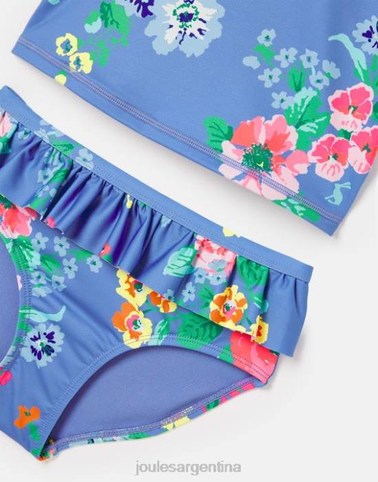 Joules laurielle tankini 2-12 años chicas flores azules vestir 64BB319