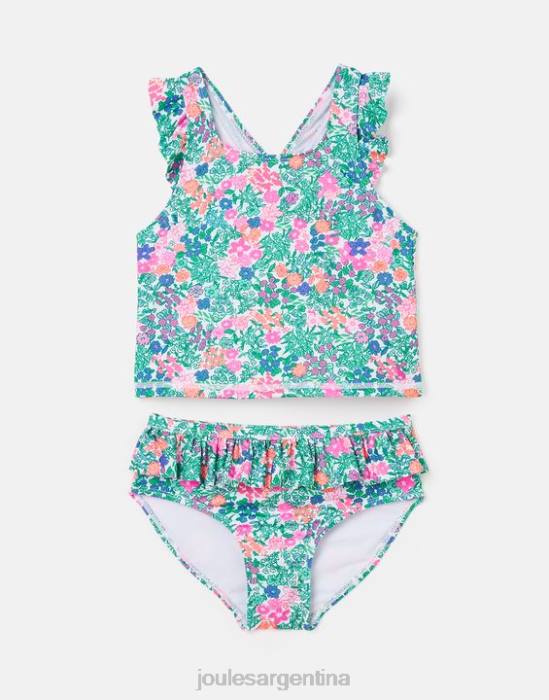 Joules laurielle tankini 2-12 años chicas multi florecitas vestir 64BB312