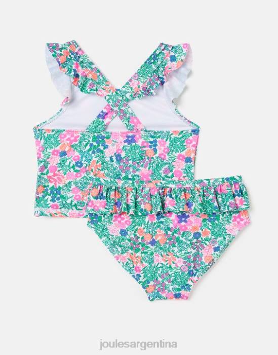 Joules laurielle tankini 2-12 años chicas multi florecitas vestir 64BB312