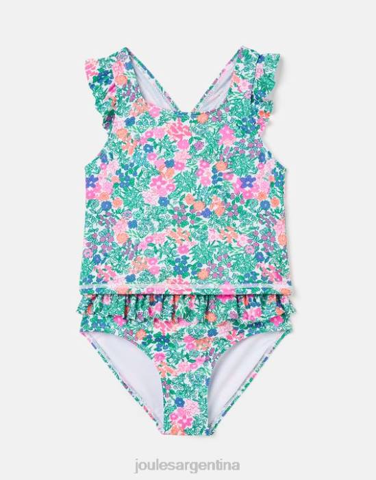 Joules laurielle tankini 2-12 años chicas multi florecitas vestir 64BB312