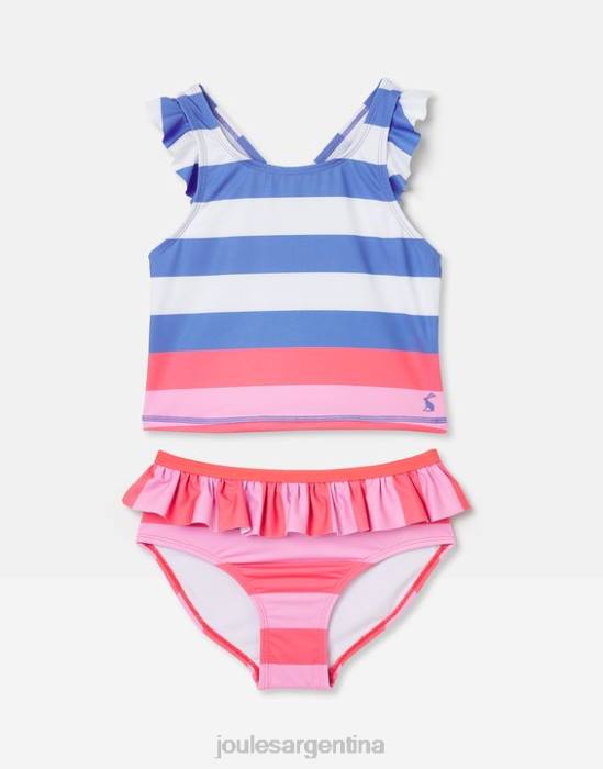 Joules laurielle tankini 2-12 años chicas raya múltiple vestir 64BB296