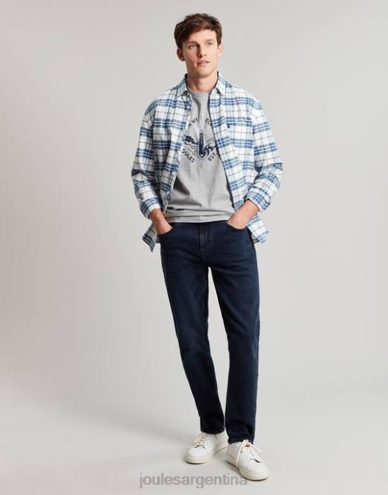 Joules Vaqueros de mezclilla con cinco bolsillos y corte slim The Oakham hombres mezclilla con lavado de tinta vestir 64BB205