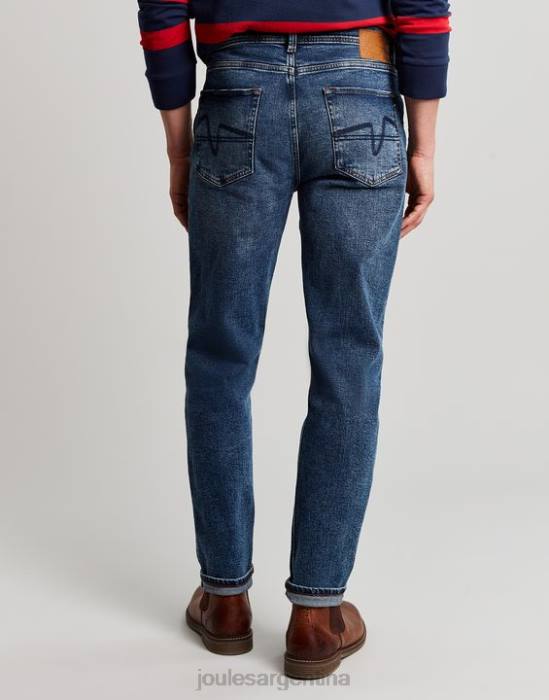 Joules Vaqueros de mezclilla con cinco bolsillos y corte slim The Oakham hombres mezclilla con lavado medio vestir 64BB230