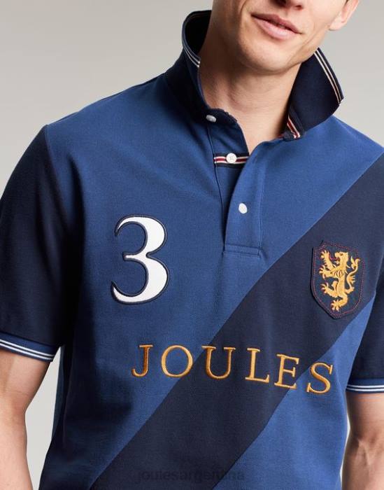 Joules playera tipo polo con adornos hombres azul profundo vestir 64BB216