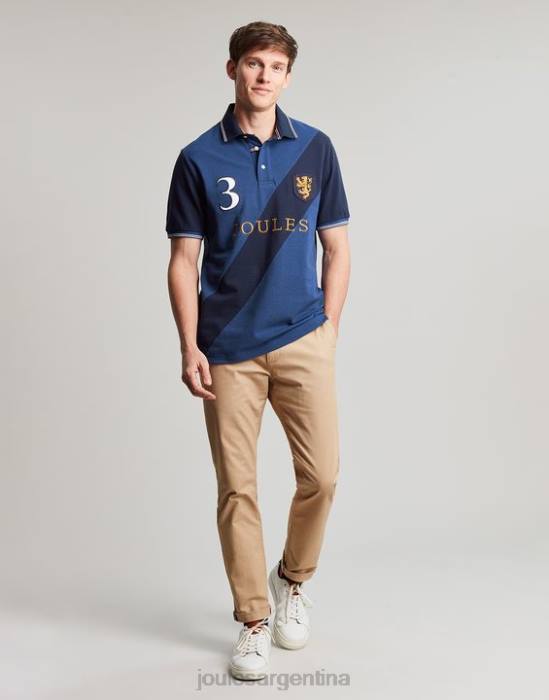 Joules playera tipo polo con adornos hombres azul profundo vestir 64BB216