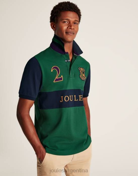 Joules playera tipo polo con adornos hombres verde vestir 64BB221