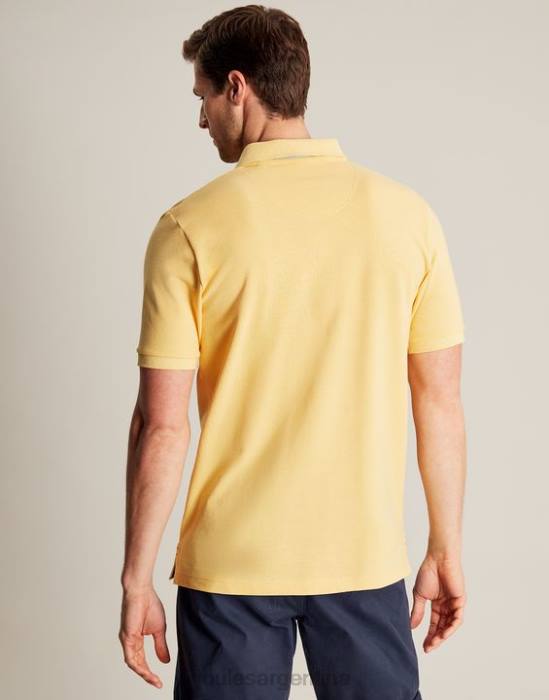 Joules polo de madera hombres de color amarillo pálido vestir 64BB187