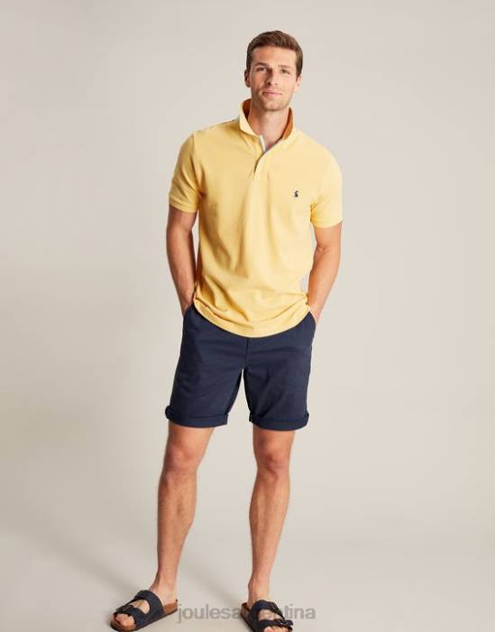 Joules polo de madera hombres de color amarillo pálido vestir 64BB187