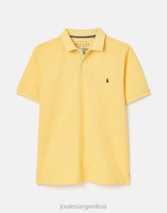 Joules polo de madera hombres de color amarillo pálido vestir 64BB187