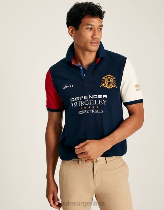Joules polo de manga corta burghley hombres marina francesa vestir 64BB222