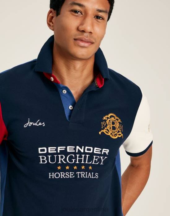Joules polo de manga corta burghley hombres marina francesa vestir 64BB222