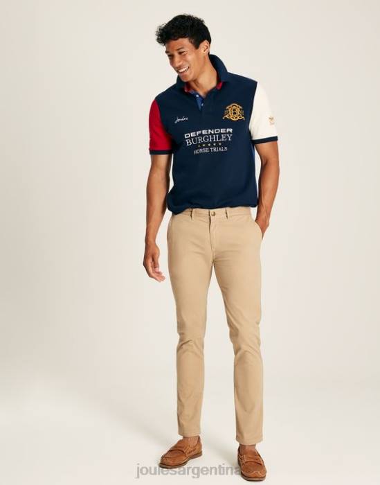 Joules polo de manga corta burghley hombres marina francesa vestir 64BB222
