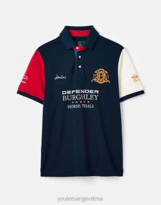 Joules polo de manga corta burghley hombres marina francesa vestir 64BB222