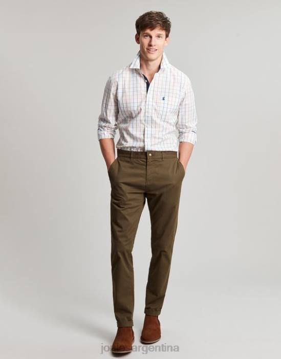 Joules Camisa de popelina melocotón de corte clásico de Abbott hombres verificación múltiple vestir 64BB244