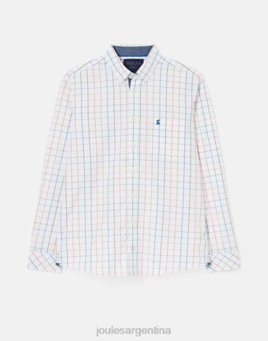 Joules Camisa de popelina melocotón de corte clásico de Abbott hombres verificación múltiple vestir 64BB244