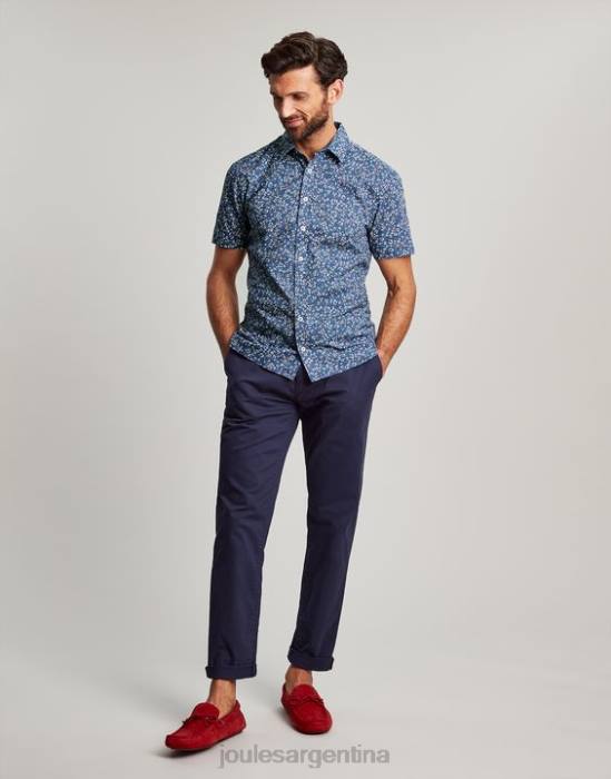 Joules camisa Lloyd de corte clásico estampada hombres flor azul vestir 64BB195