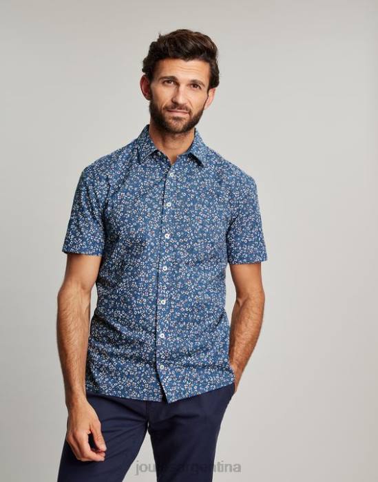 Joules camisa Lloyd de corte clásico estampada hombres flor azul vestir 64BB195