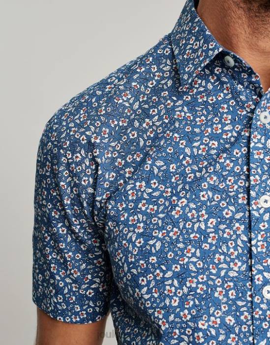Joules camisa Lloyd de corte clásico estampada hombres flor azul vestir 64BB195