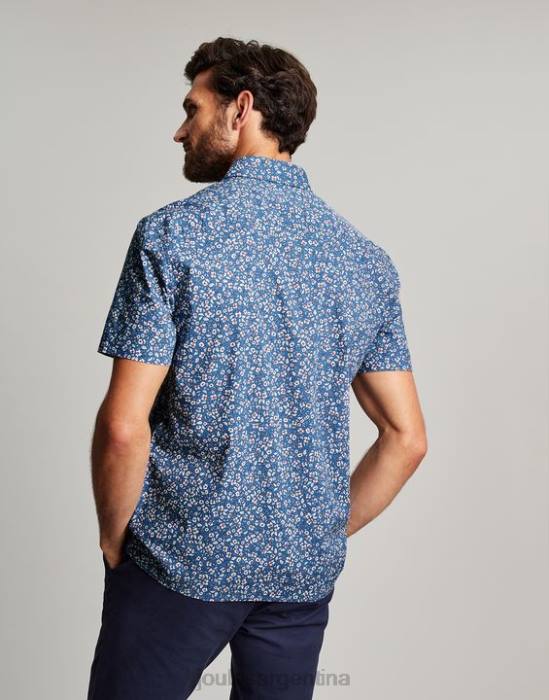 Joules camisa Lloyd de corte clásico estampada hombres flor azul vestir 64BB195