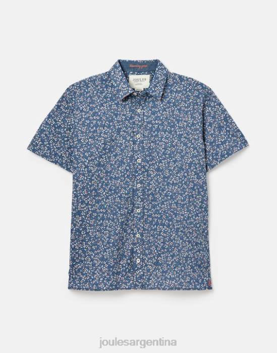 Joules camisa Lloyd de corte clásico estampada hombres flor azul vestir 64BB195